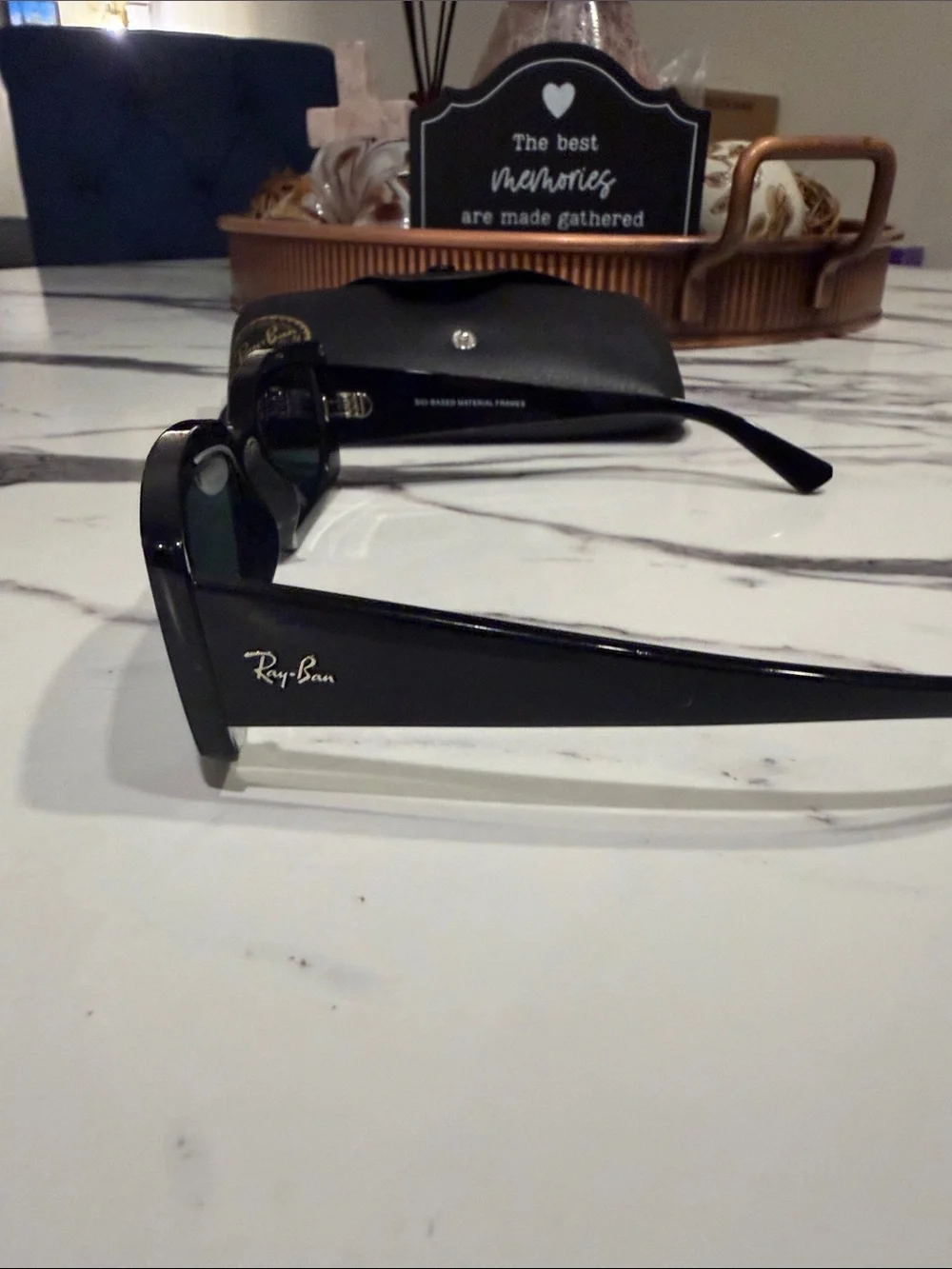Ray-Ban Black Square Sunglasses with Black Case